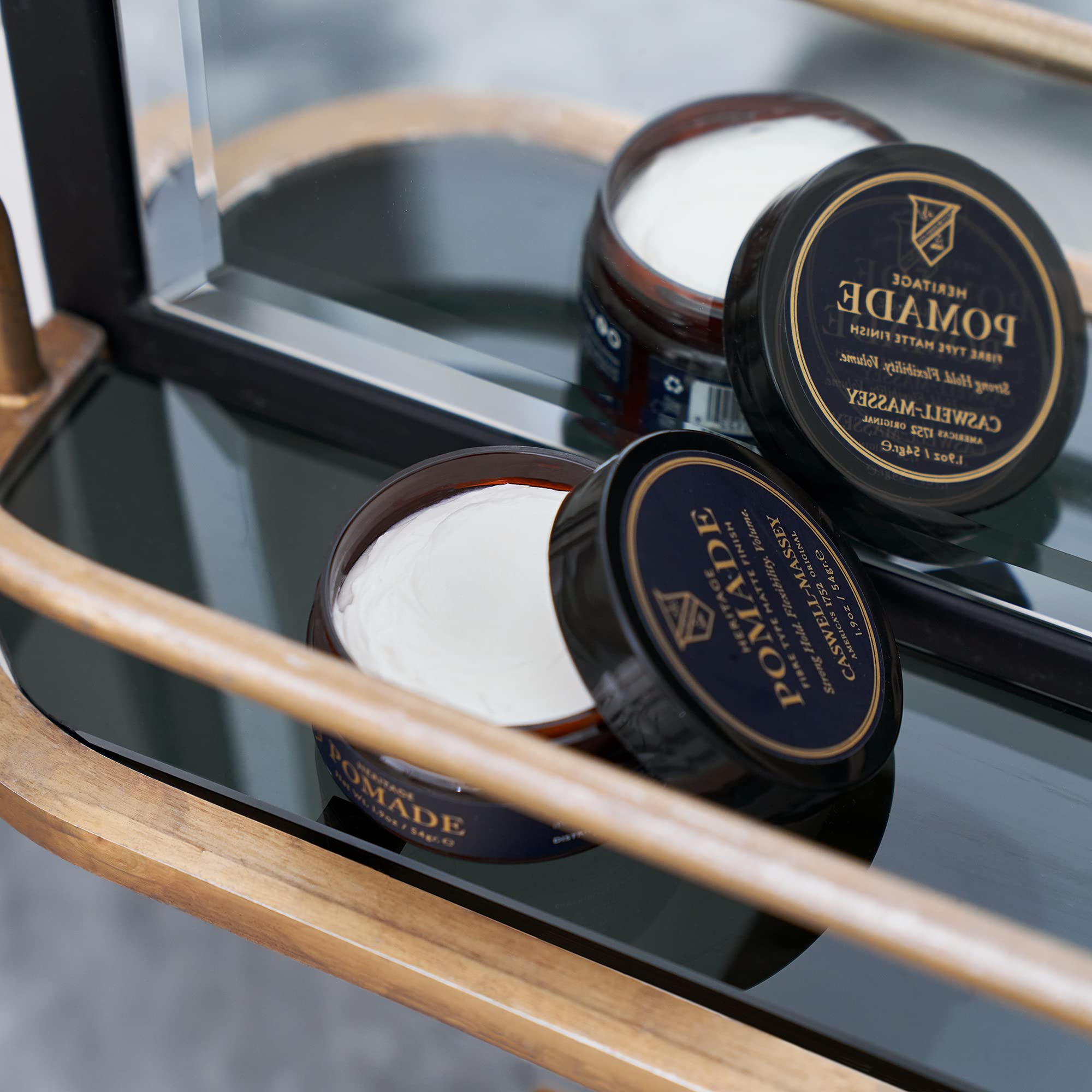 Caswell-Massey Fiber-Style Hair Pomade – Matte Finish, Strong Hold, Light Cedar Scent | 1.9 oz
