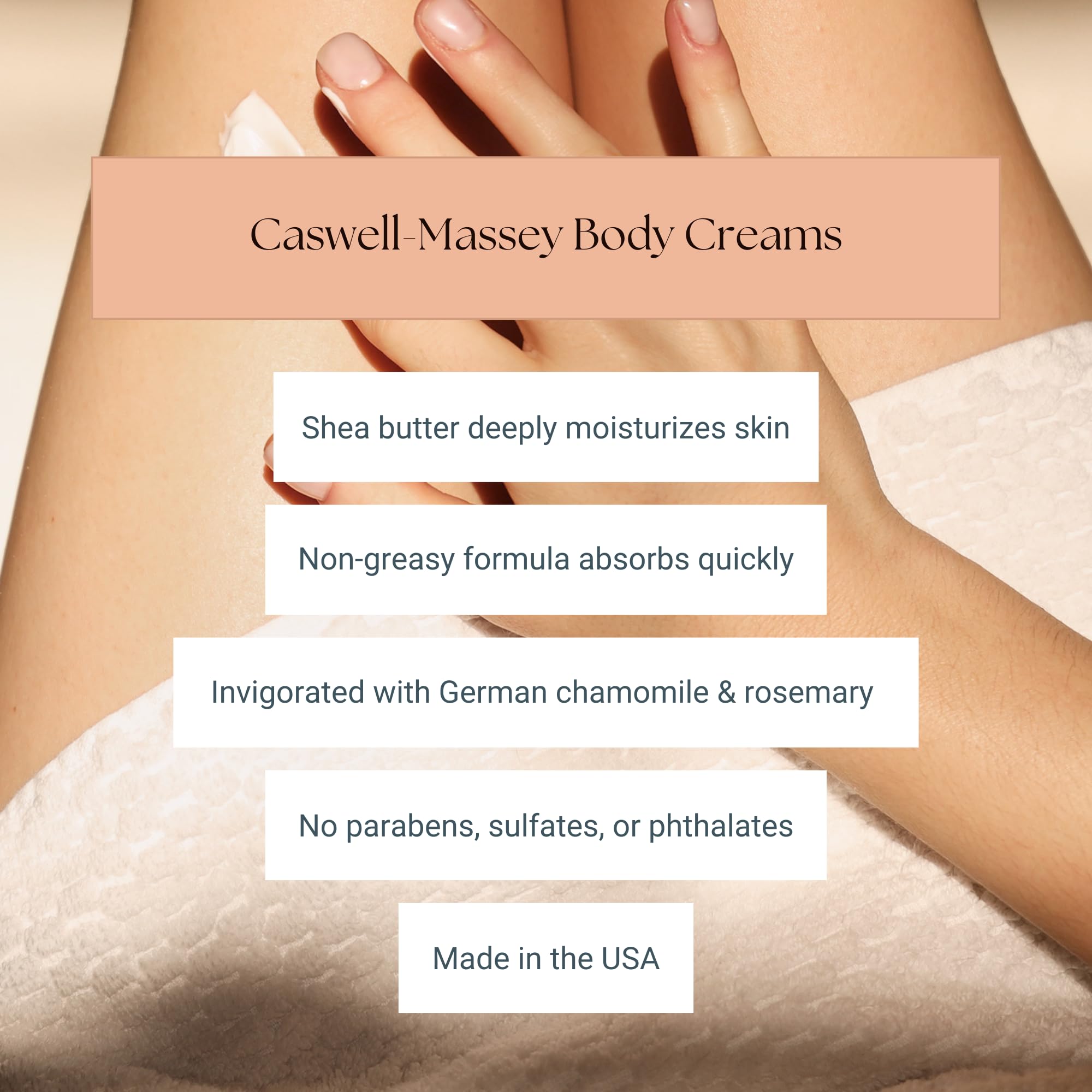 Caswell-Massey Marem Body Cream – Scented Moisturizer for Women, USA Made, 8 oz