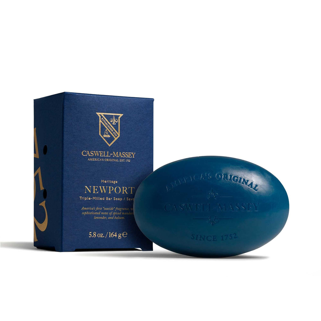 Caswell-Massey Newport Men’s Bar Soap – Sophisticated Marine Scent, Triple-Milled, Plant-Based & Cruelty-Free (5.8 oz)