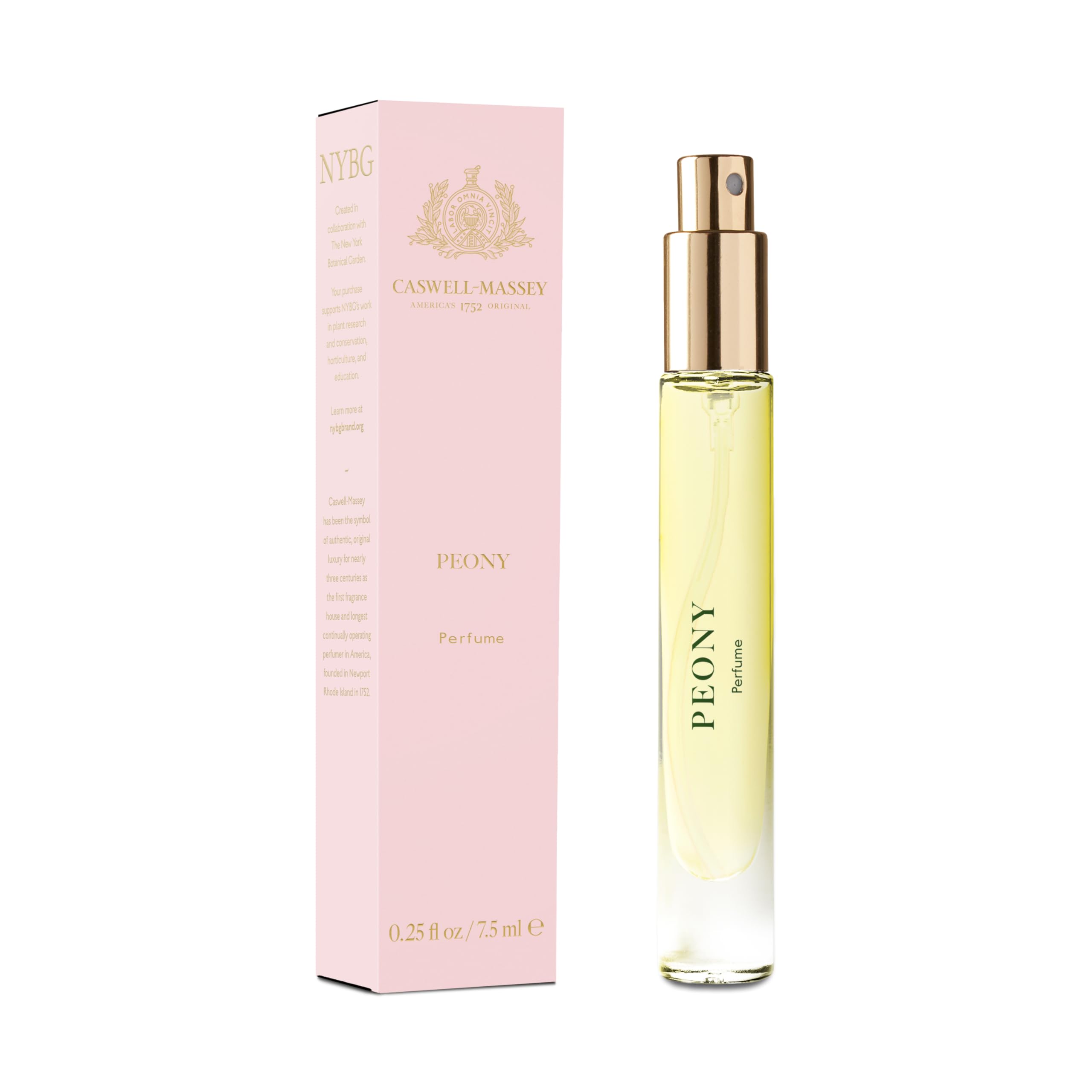 Caswell-Massey Peony Perfume Spray – Travel-Size Floral Scent with Wild Berry & Amber | Made in USA