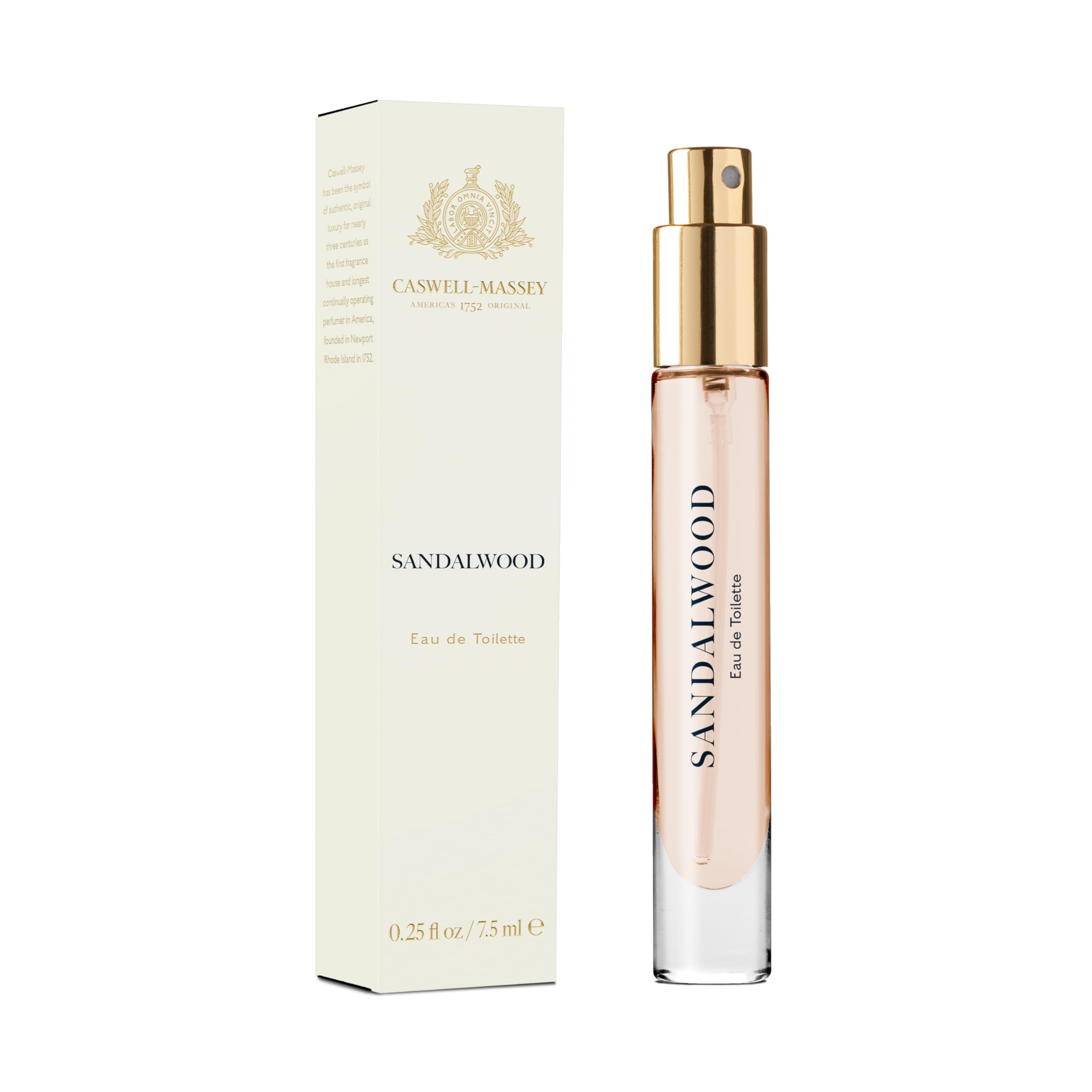 Caswell-Massey Sandalwood Eau De Toilette Spray – 0.25 oz Travel Size