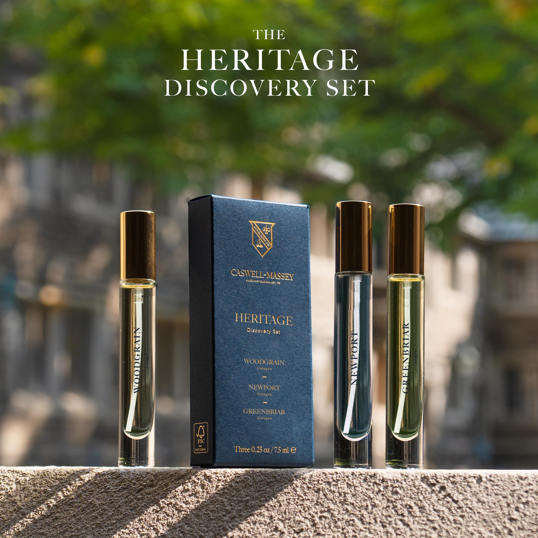 Caswell-Massey Cologne Discovery Set for Men — Travel-Size Fragrance Trio