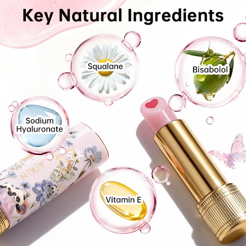 Catkin Tinted Lip Balm with Colorful Serum Core – 2-in-1 Lip Care Gloss (Citrus Tea) 2-pack