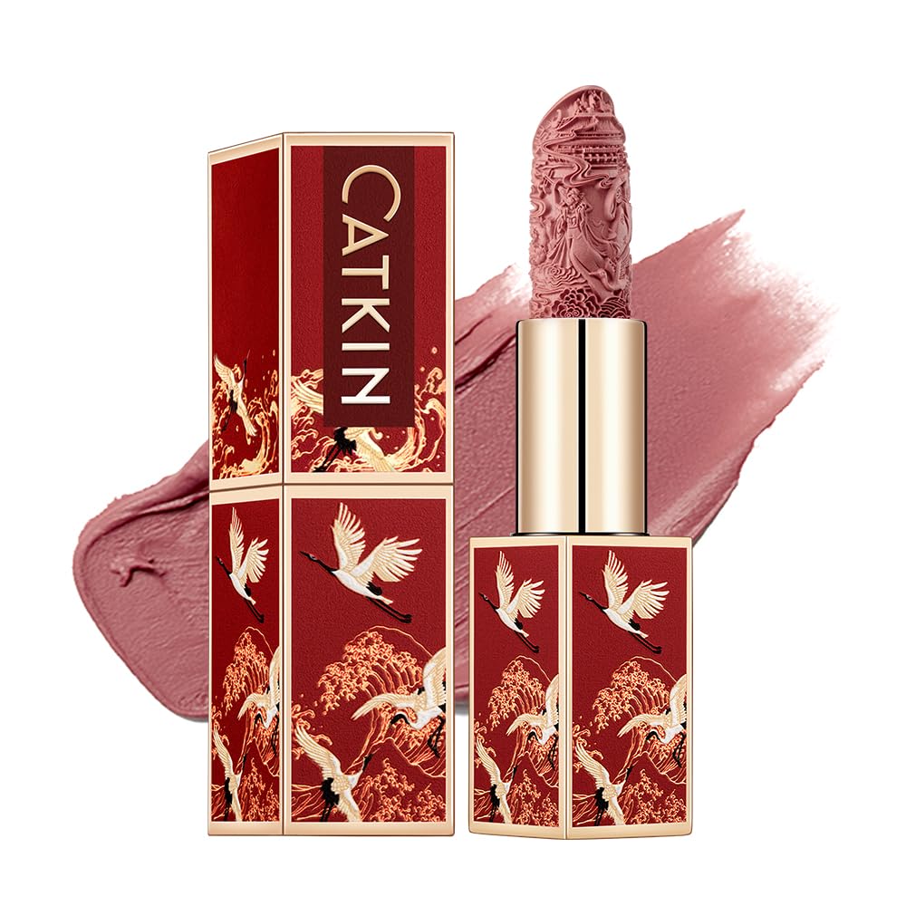 Catkin Semi-Matte Lipstick – Hydrating High-Impact Color with Vitamin E & Avocado Oil, Shade 175 | Long-Lasting Matte Finish