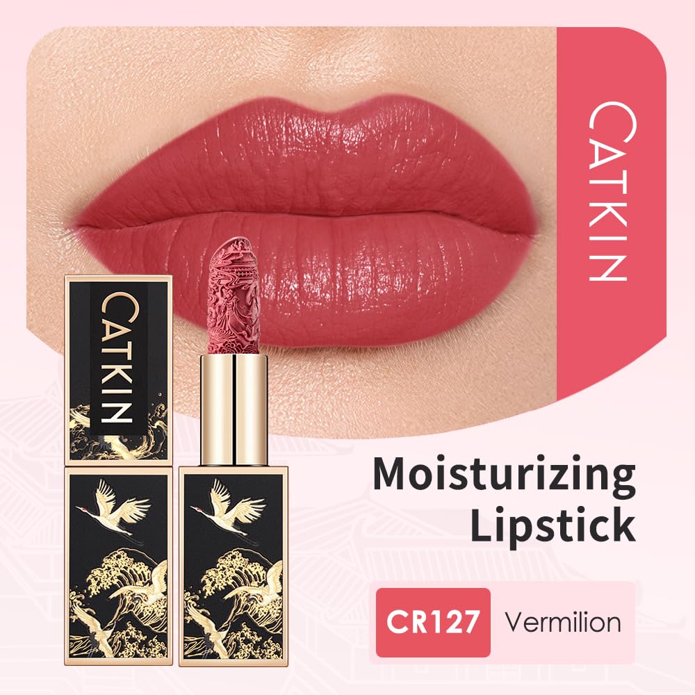 Catkin Moist Lipstick – Hydrating High-Impact Color (Pink Glow)