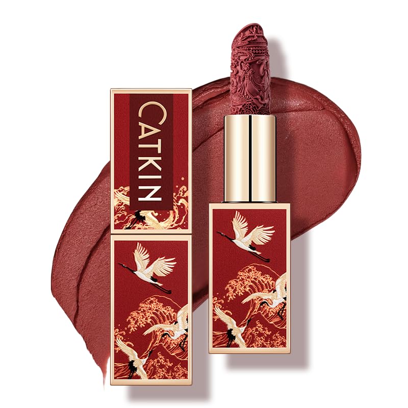 Catkin Semi-Matte Lipstick – Hydrating Color with Vitamin E & Avocado Oil