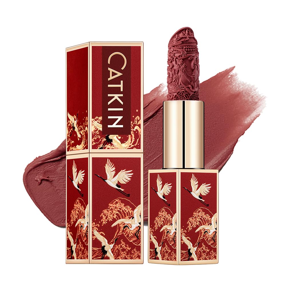 Catkin Semi-Matte Lipstick – Hydrating Color with Vitamin E & Avocado Oil
