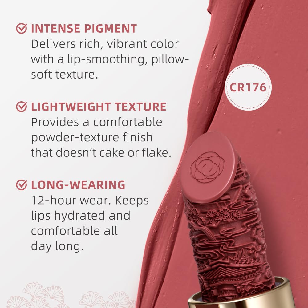 Catkin Semi-Matte Lipstick – Hydrating Color with Vitamin E & Avocado Oil