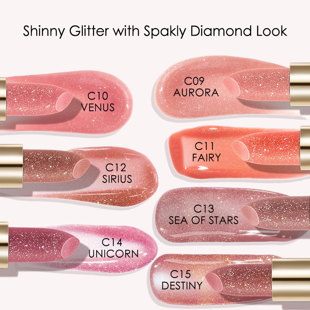 CATKIN Tinted Lip Balm Glitter Lip Stain – Ultra Hydrating Lip Care in Aurora Light Pink