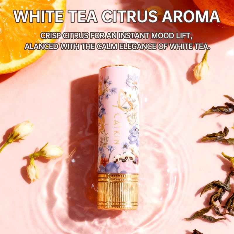 Catkin Tinted Lip Balm with Colorful Serum Core – 2-in-1 Lip Care Gloss (Citrus Tea) 2-pack