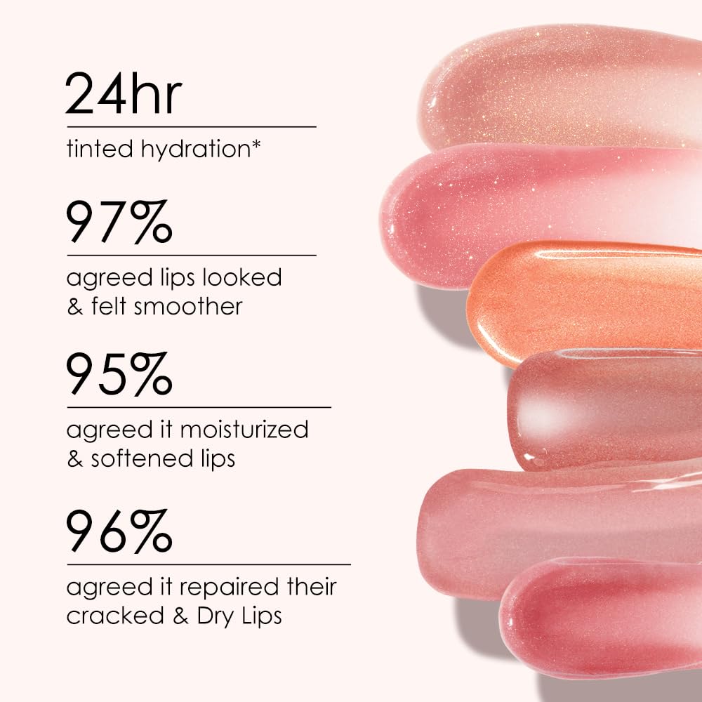 CATKIN Tinted Lip Balm Glitter Lip Stain – Ultra Hydrating Lip Care in Aurora Light Pink