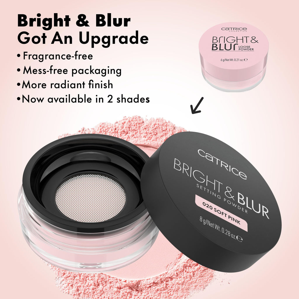 Catrice Bright & Blur Loose Setting Powder Soft Pink 020 — Fragrance-Free, Lightweight, Vegan & Cruelty-Free