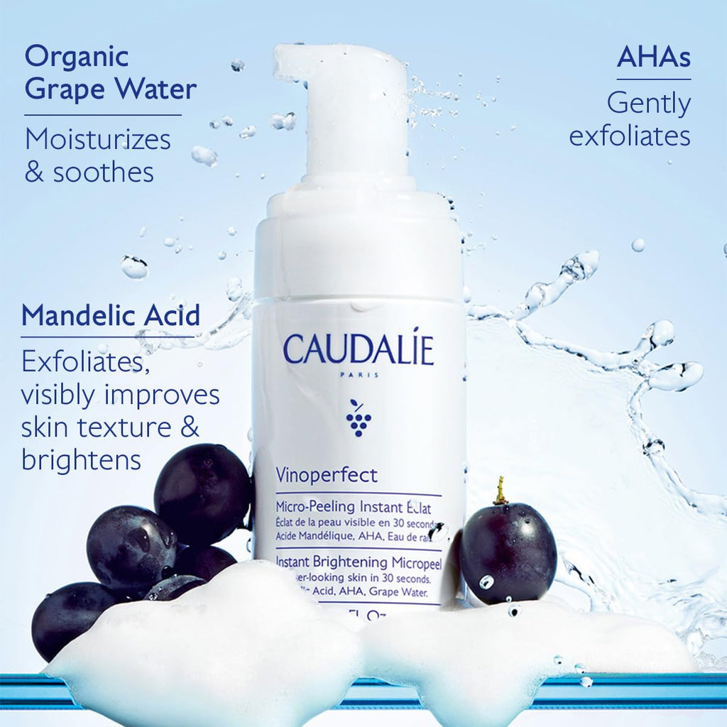 Caudalie Vinoperfect Instant Brightening Mandelic Micropeel Foam Cleanser – 100 mL