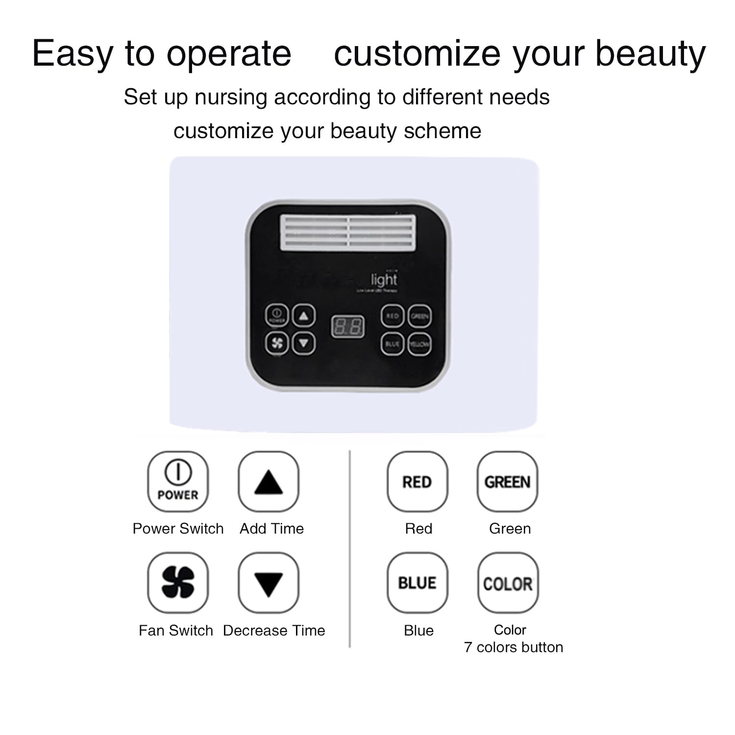 Caweiya 7 Color LED Face Mask | Home Skin Care Light Therapy
