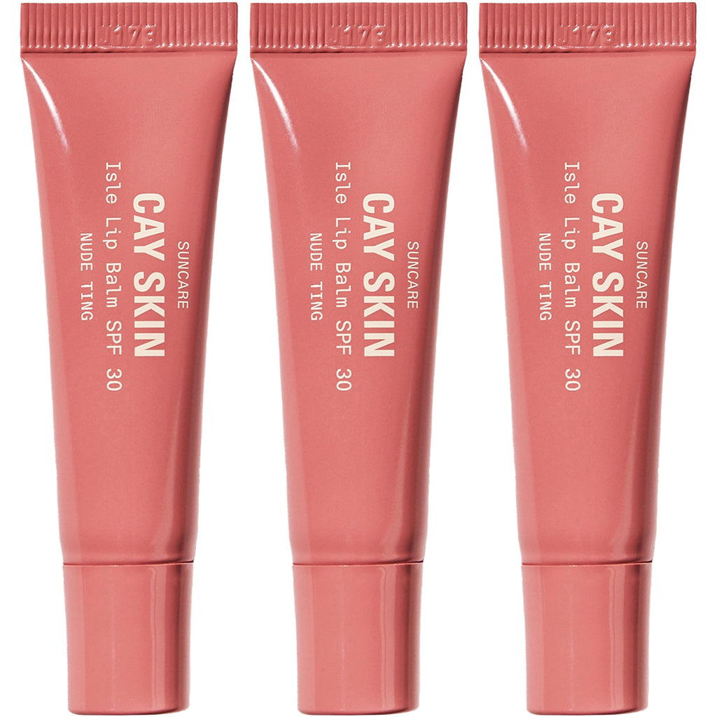 Cay Skin Isle Lip Balm SPF 30 – High Shine Hydrating Lip Gloss in Vanilla Brown Sugar, 3-Pack