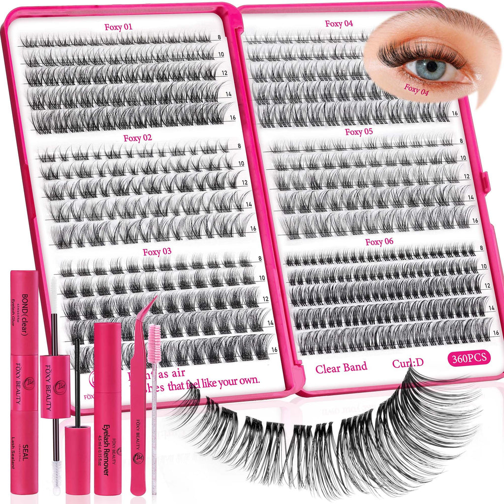 CCODDY Nova Lash Clusters Kit 360 Pcs – Natural Look, 8-16mm DIY Lash Extensions