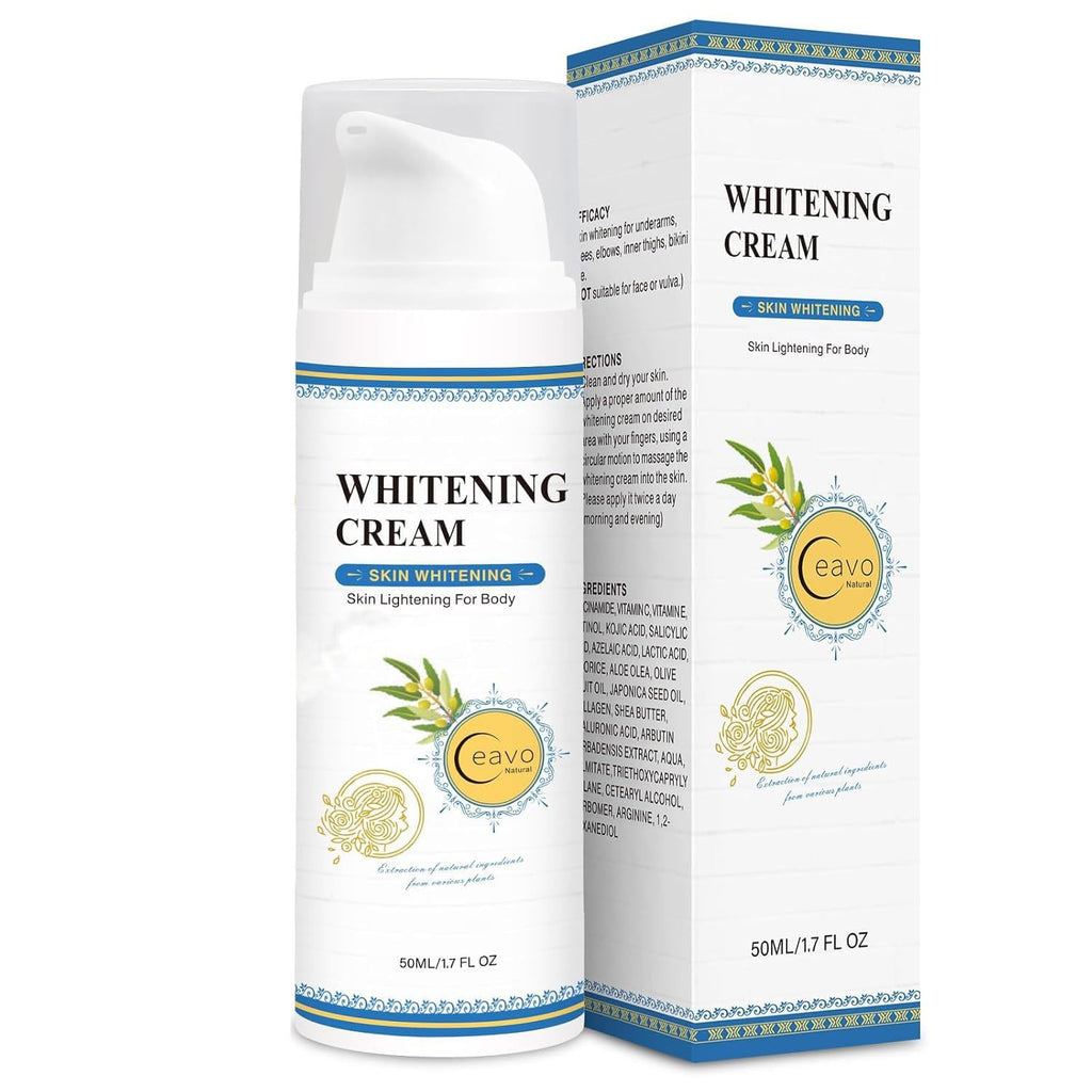 Ceavo Skin Whitening Cream for Intimate Areas – Body, Underarms & Bikini Line (1.7 FL OZ)