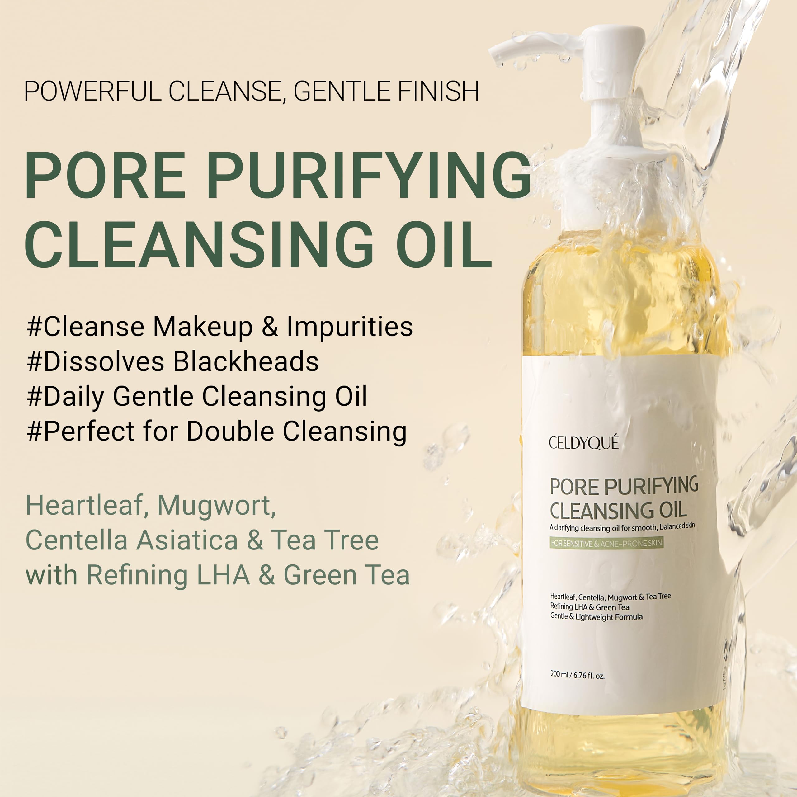 CELDYQUE Korean Double Cleanse Duo – Oil Cleanser + Gentle Foam Wash for Sensitive Skin