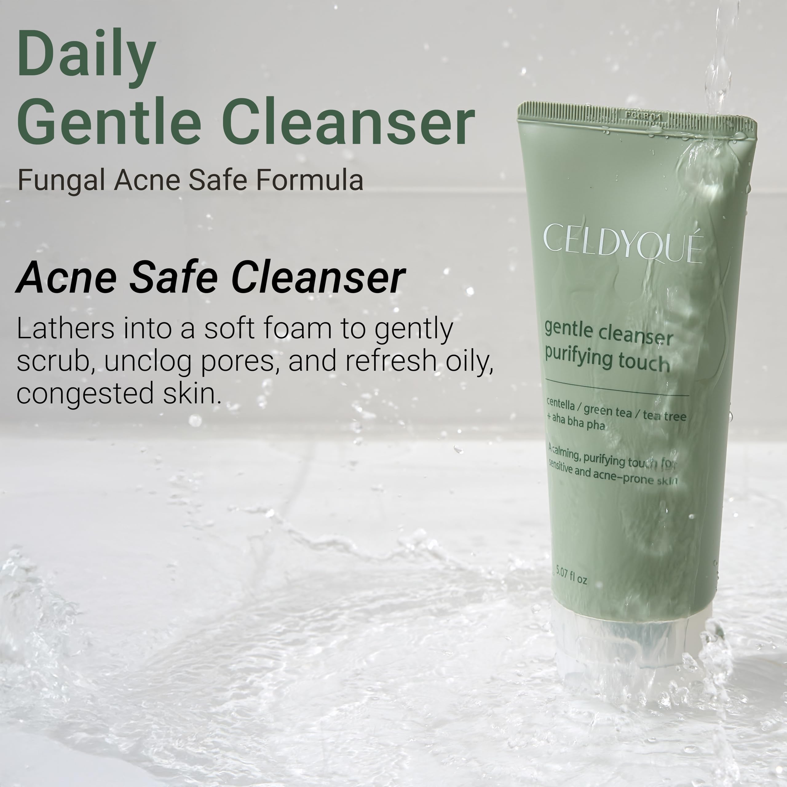 CELDYQUE Korean Double Cleanse Duo – Oil Cleanser + Gentle Foam Wash for Sensitive Skin