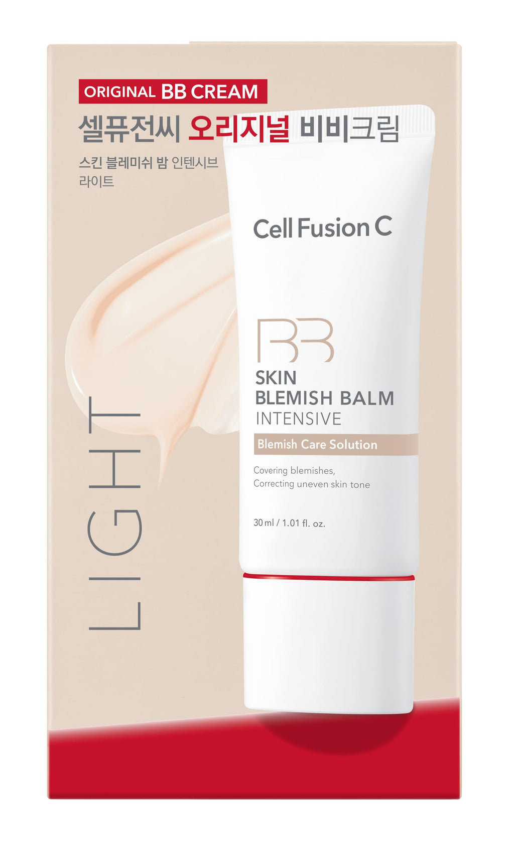 Cell Fusion C Skin Blemish Balm No.19 Light – 24h Coverage, Natural Finish, Tinted Moisturizer