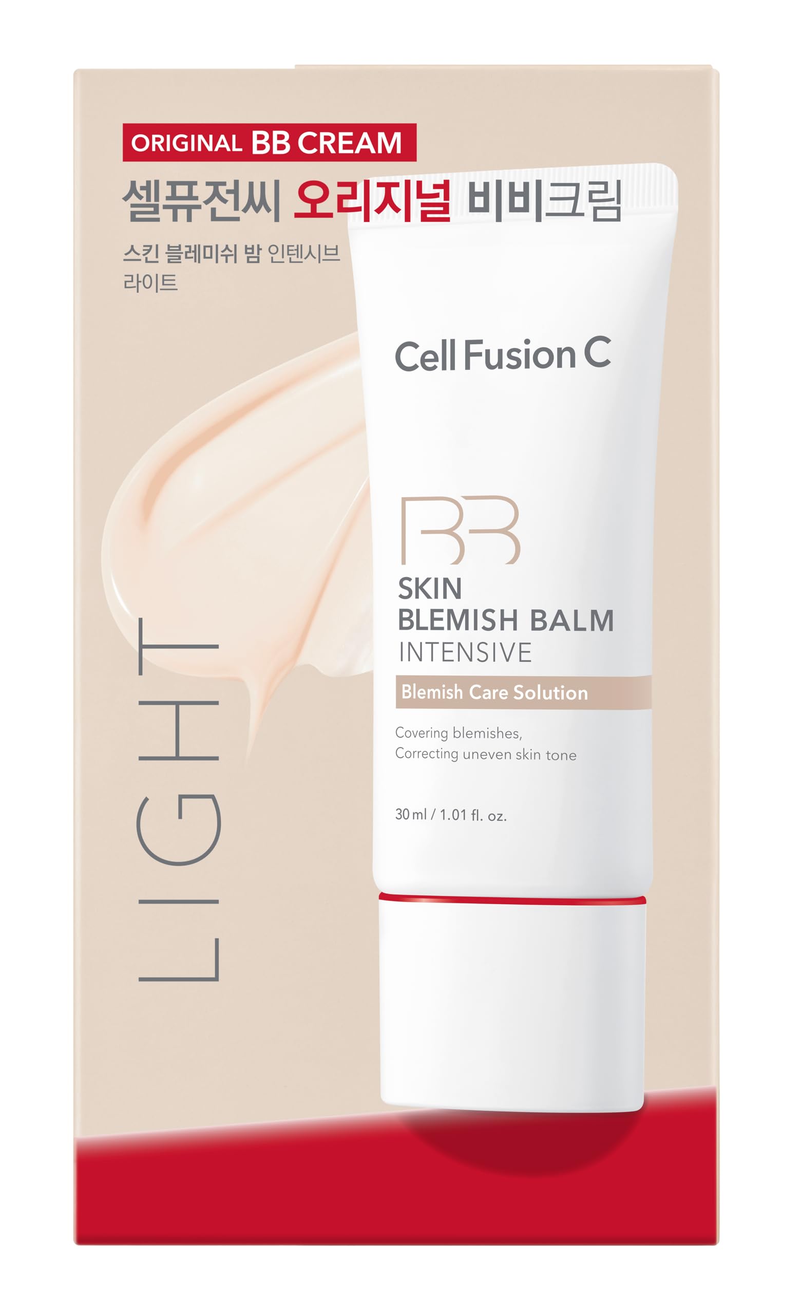 Cell Fusion C Skin Blemish Balm No.19 Light – 24h Coverage, Natural Finish, Tinted Moisturizer
