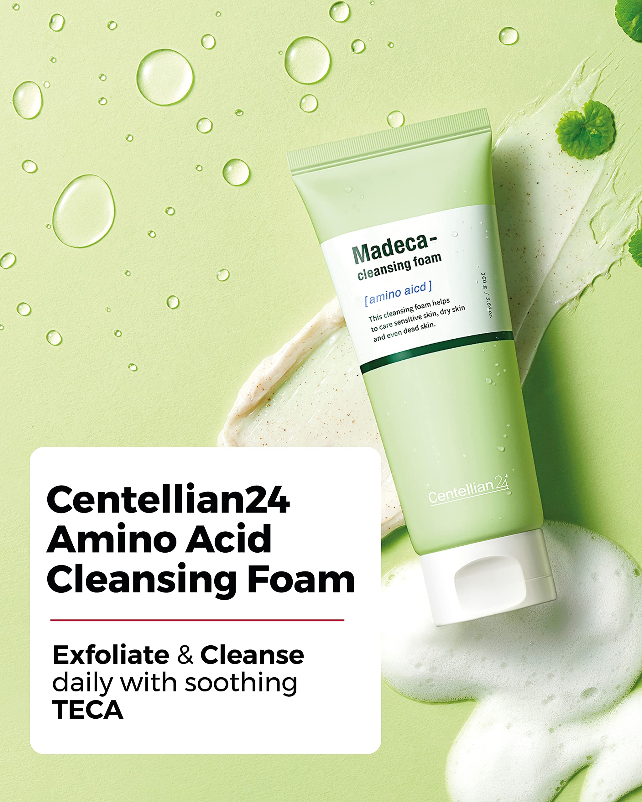 CENTELLIAN 24 Cleansing Foam with Centella Asiatica – Hypoallergenic Daily Face Wash | Gentle Exfoliating Cleanser (5.64 oz) by Dongkook Pharmaceutical