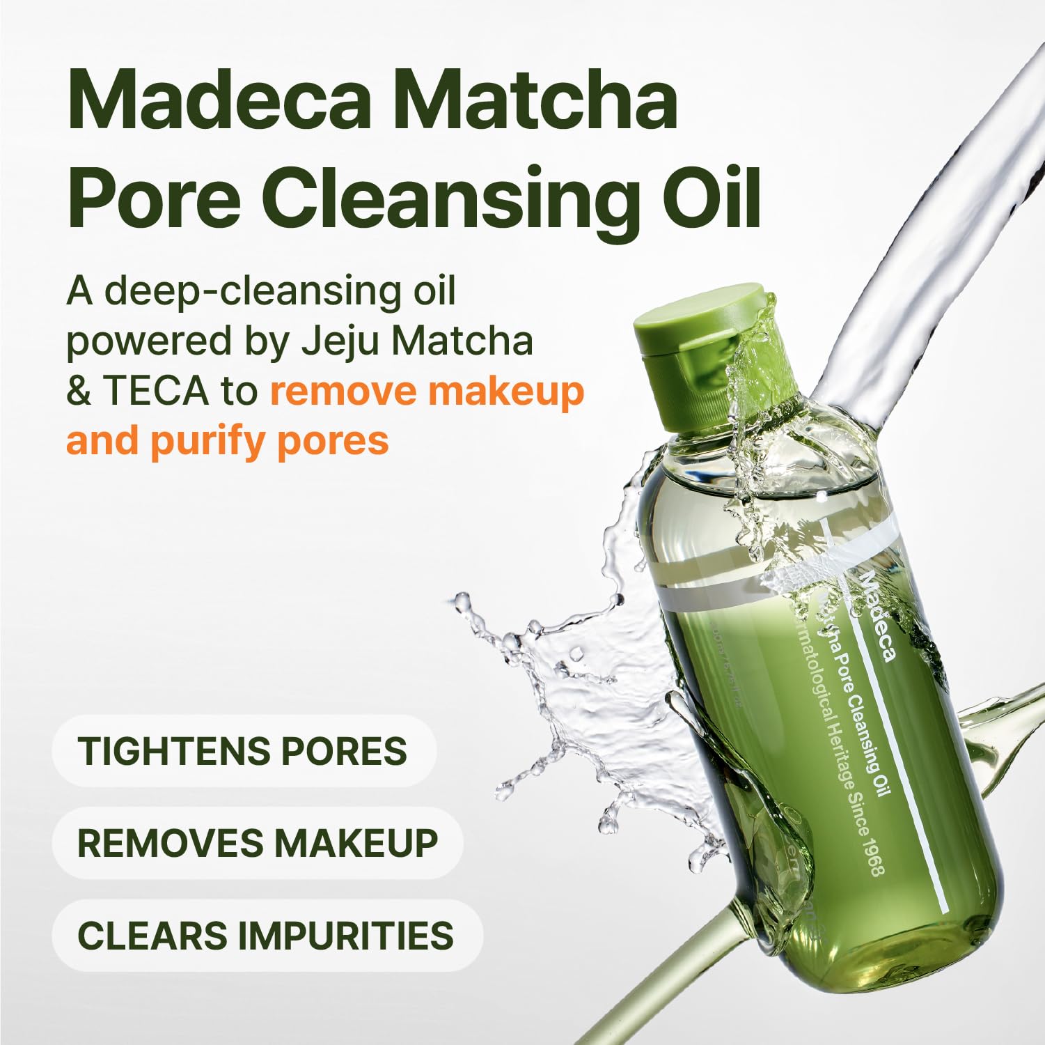 CENTELLIAN 24 Madeca Matcha Cleansing Oil – Two-Tone TECA & Jeju Matcha Deep Cleanse (6.76 fl oz)