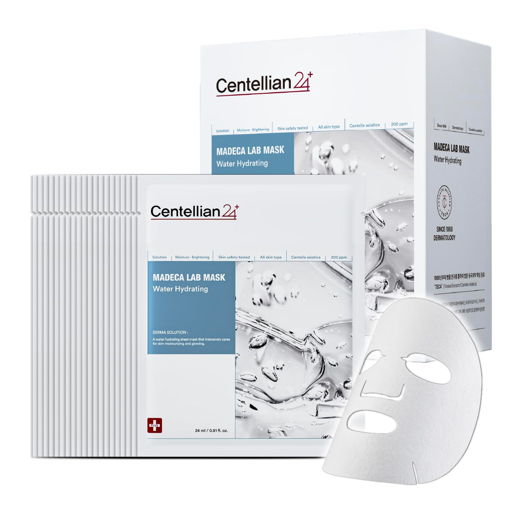 CENTELLIAN 24 Madeca Mask – Water Hydrating Sheet Mask (20 pc) with TECA, Niacinamide, Ceramide