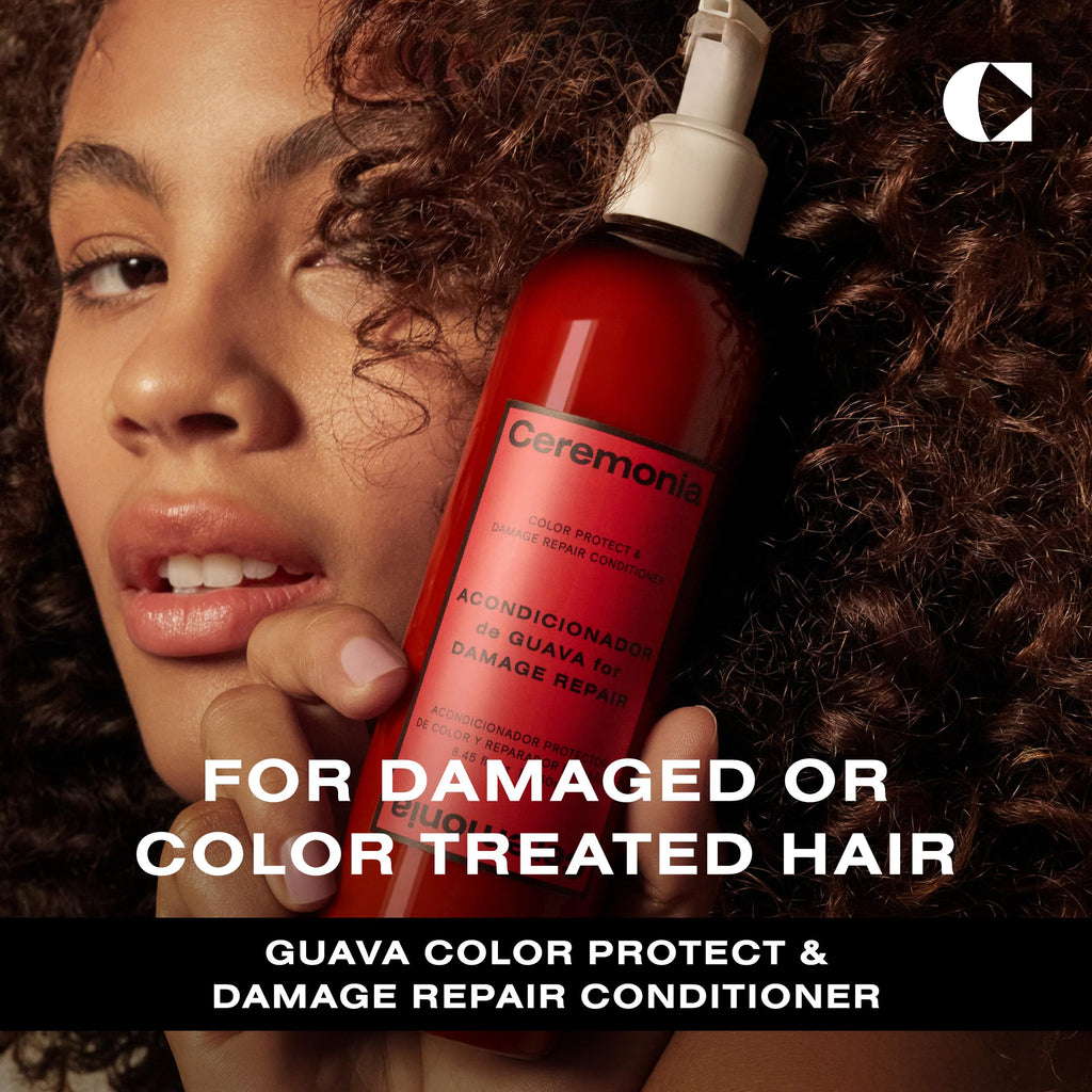 Ceremonia Guava Protect & Repair Conditioner with Aloe Vera – Damaged & Color-Treated Hair (8.45 fl oz / 250 mL)