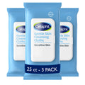Cetaphil Gentle Skin Cleansing Cloths – 3 Pack (75 Wipes), Fragrance-Free for Sensitive Skin | Flip Top Closure