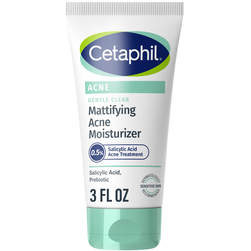 Cetaphil Mattifying Acne Moisturizer with 0.5% Salicylic Acid – Gentle Hydration for Sensitive, Acne-Prone Skin | 3oz