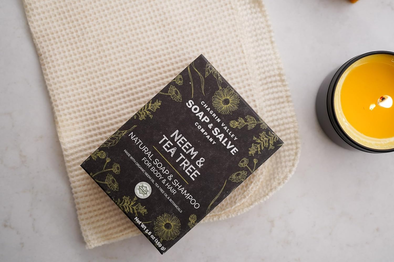 Chagrin Valley Neem and Tea Tree Soap & Shampoo Bar – 5.6 oz, 3-Pack, Sulfate Free, Vegan