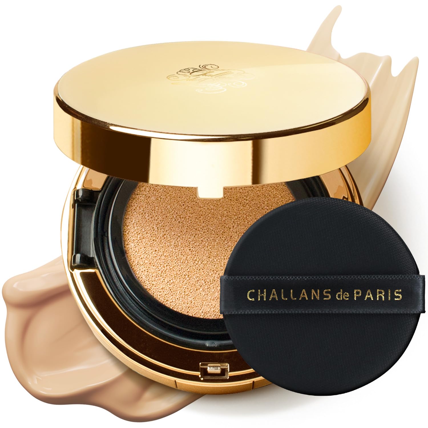 [CHALLANS de PARIS] Aqua EX Cushion – Dewy Glow Foundation, Hydration & Buildable Coverage, Lightweight Cream Texture, 23 Natural Beige