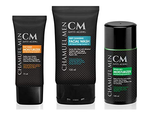 CHAMUEL MEN Daily Face Cream with 2.5% Retinol – Overnight Anti-Aging Moisturizer for Men