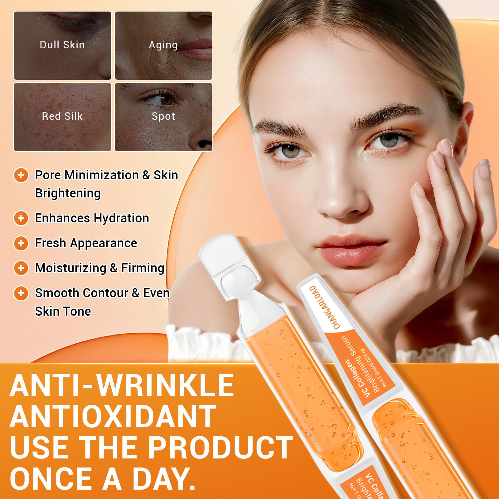 CHANGARLOAD 30% Vitamin C Serum with Hyaluronic Acid & Rose Stem Cells – Brighten, Smooth, and Support Radiant Skin