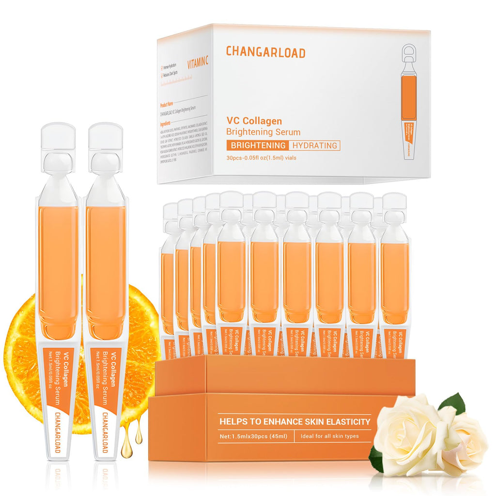 CHANGARLOAD 30% Vitamin C Serum with Hyaluronic Acid & Rose Stem Cells – Brighten, Smooth, and Support Radiant Skin