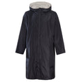 Heatwave Thermalwear Changing Robe Kids Unisex Hooded Coat Black Grey Windproof Warm Brushed Winter Base Layer