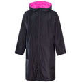Heatwave Thermalwear Changing Robe Kids Unisex Hooded Coat Black Pink Windproof Winter Warm Brushed Base Layer