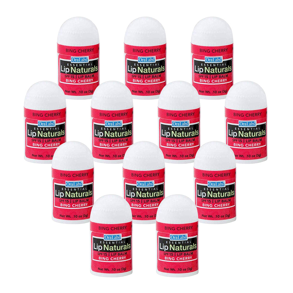 CHAP-ICE Lip Naturals Mini Bing Cherry Lip Balm SPF 15 - 12-Pack, Made in USA
