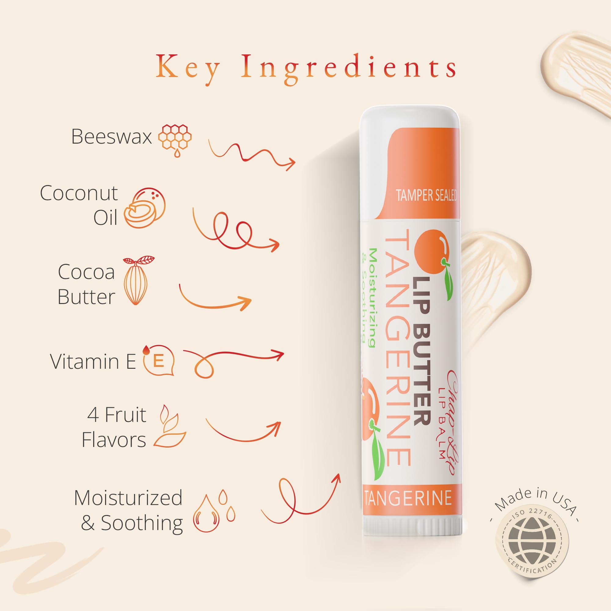 CHAP-LIP Original Lip Balm Bulk Pack — 48 Pack x 12 Boxes, Fruit Flavors, Coconut Oil & Cocoa Butter – Made in USA
