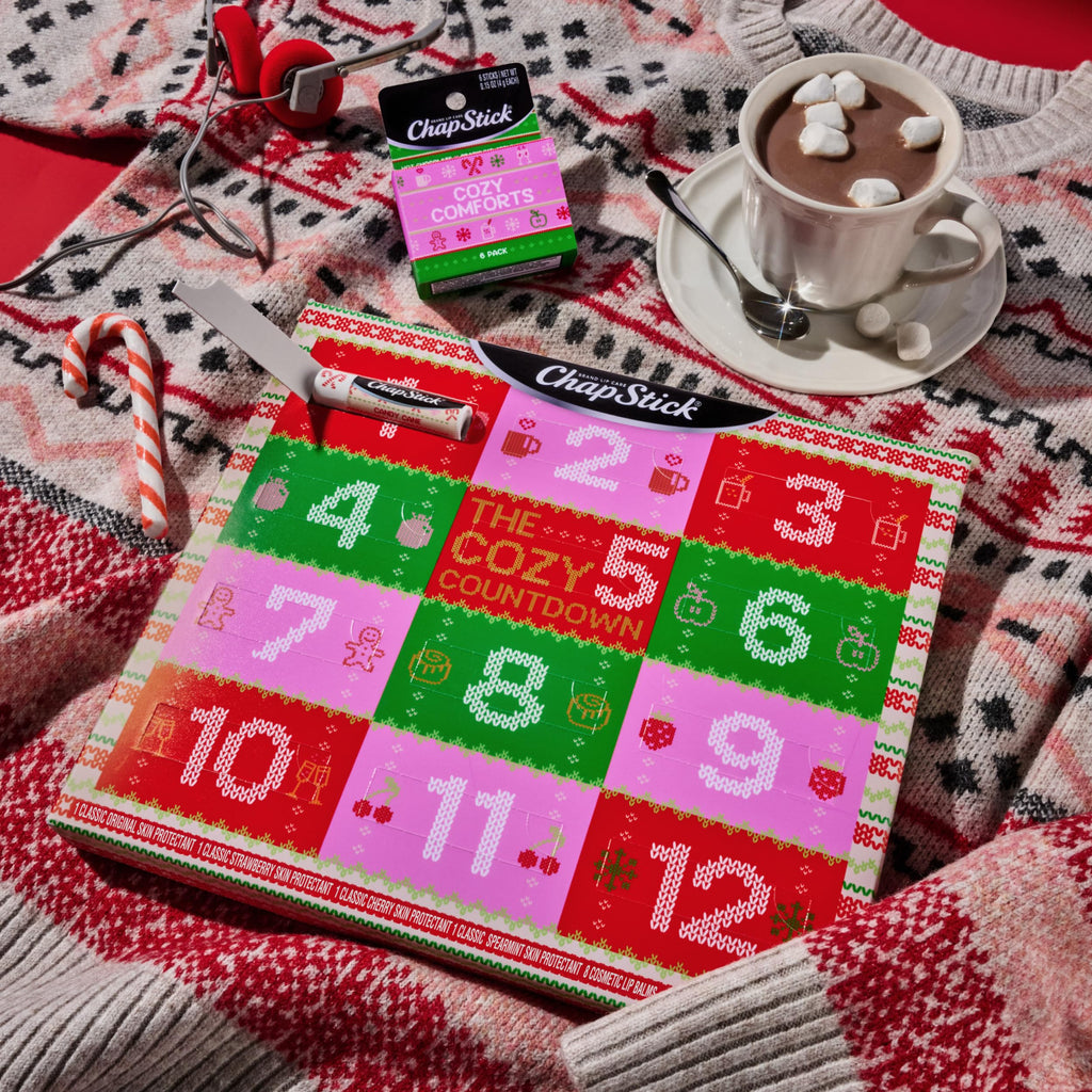ChapStick Advent Calendar 2025 – 12 Days of Holiday Lip Balms Gift Set (0.15 oz each)