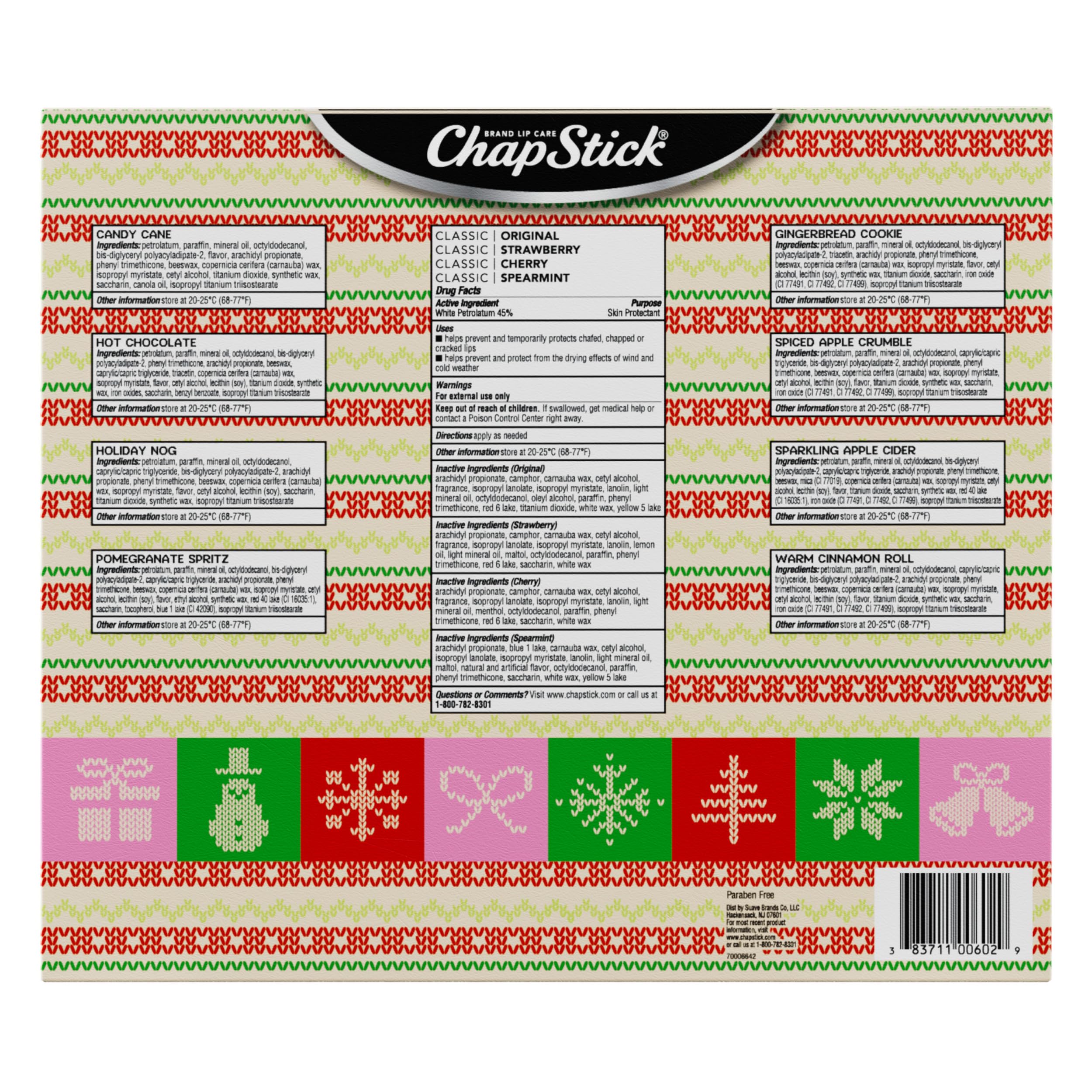 ChapStick Advent Calendar 2025 – 12 Days of Holiday Lip Balms Gift Set (0.15 oz each)