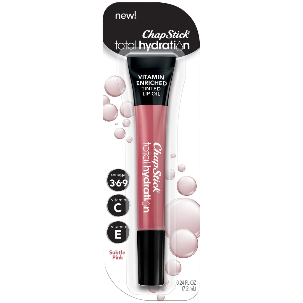 ChapStick Total Hydration Vitamin Enriched Tinted Lip Oil – Subtle Pink (0.24 oz)