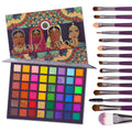 CHARMCODE Exotic Flavors Eyeshadow Palette and 15 Brushes – 48 Colors Neon Shimmer