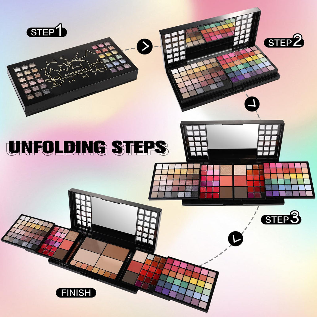CHARMCODE All-in-One Makeup Kit | 138-Color Eyeshadow Palette & More