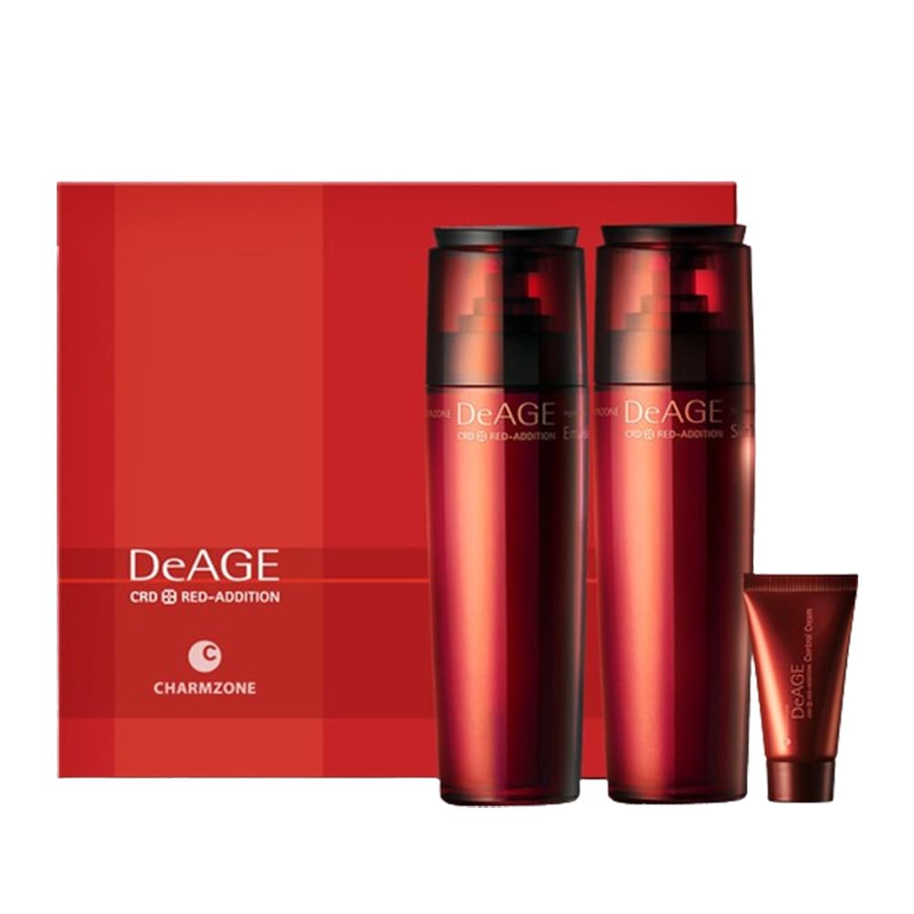 CHARMZONE Red Addition Skincare Set – Anti-Aging Toner & Emulsion with Red Wine & Pomegranate | Hydration & Radiance