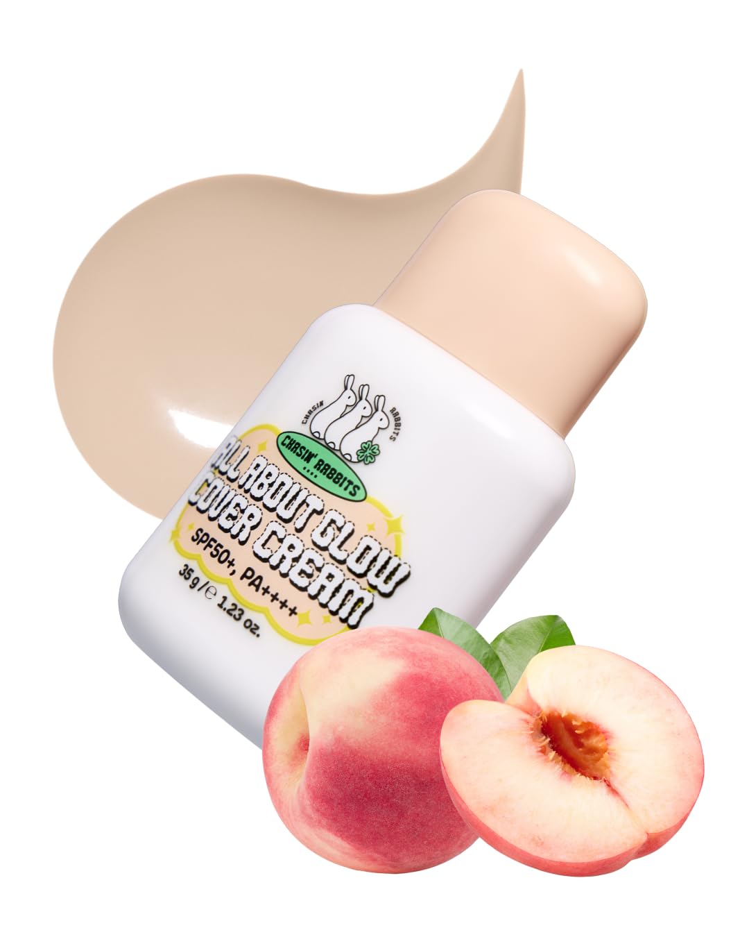CHASIN' RABBITS All About Glow Cover Cream – Lightweight Hydration, 24H Radiance