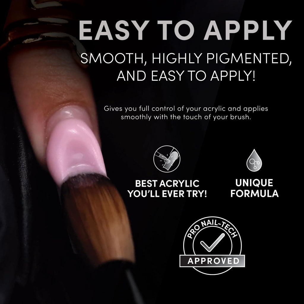 Chaun Legend Acrylic Powder – Raspberry Glaze (2 Oz) | Bubble-Free, Self-Leveling, Salon-Quality