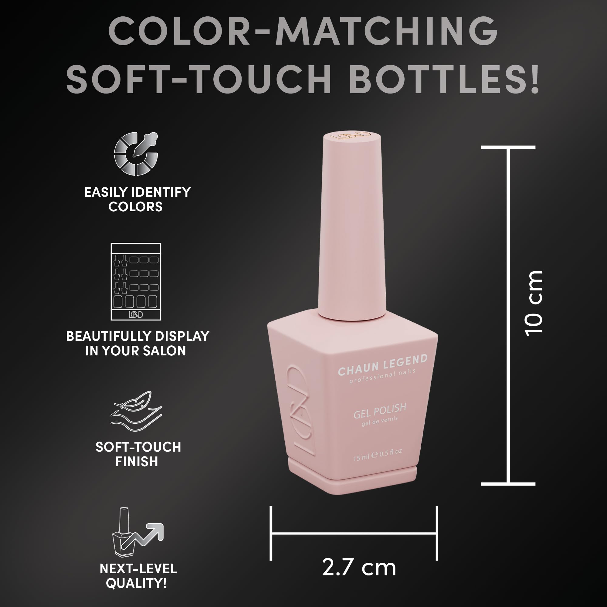 Chaun Legend UV Gel Nail Polish LG5080 Black Diamond – 0.5 oz