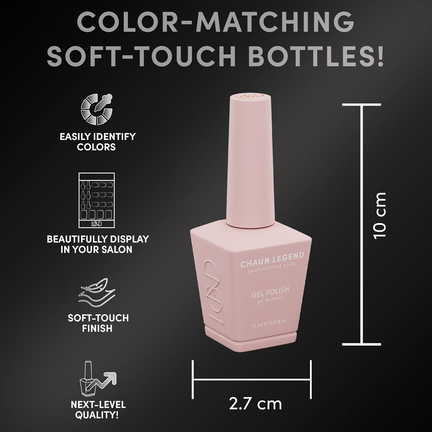 Chaun Legend UV LED Gel Nail Polish LG5081 – Under The Mistle-Gold, 0.5oz, Bubble-Free, Quick-Dry, High Shine
